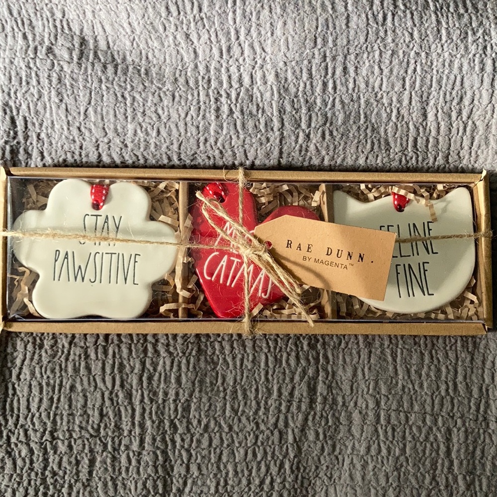 Rae Dunn Cat Ornaments